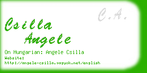 csilla angele business card